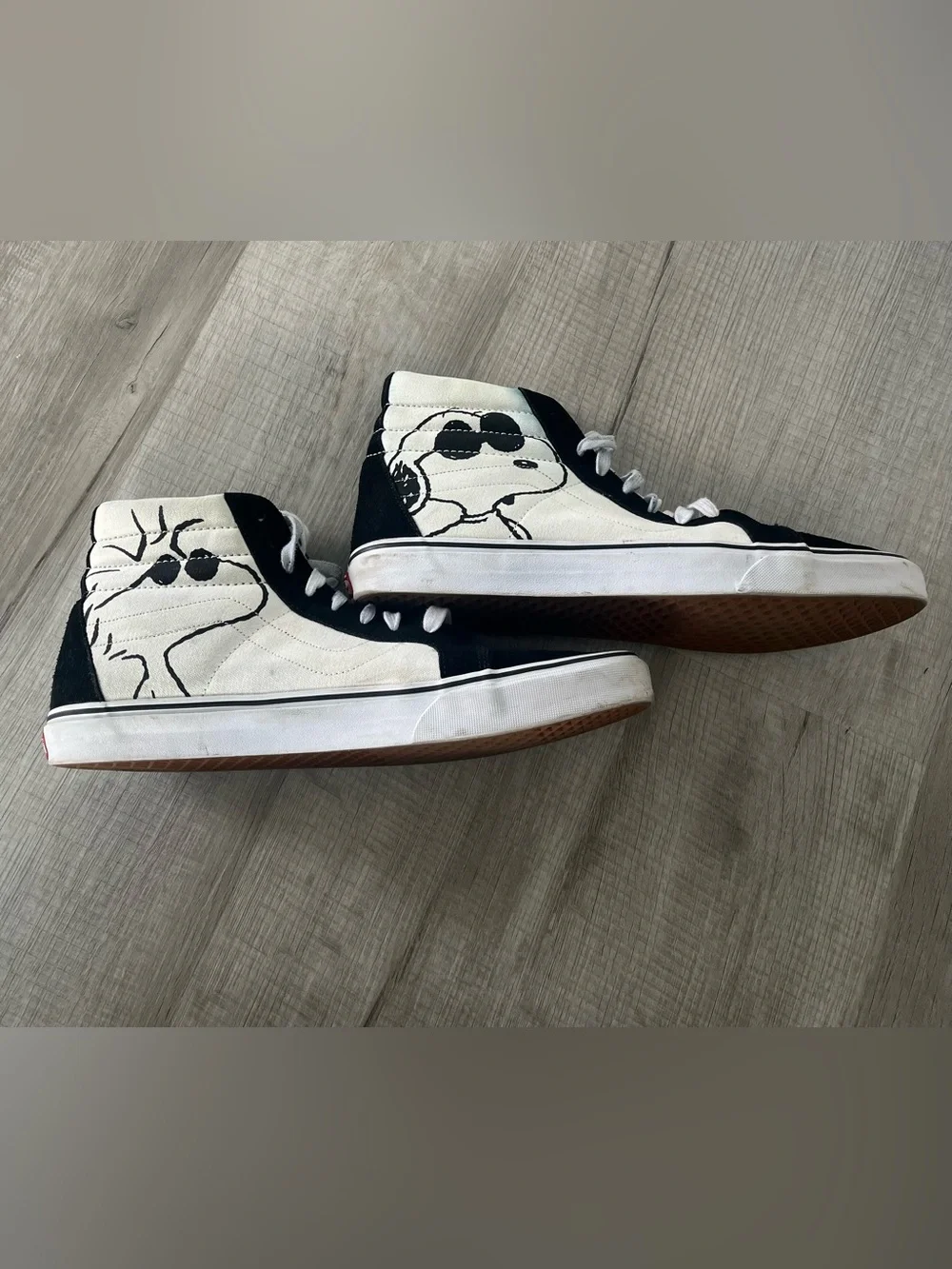 Vans Peanuts SK8-HI Reissue Joe Cool Snoopy Woodstock Black White Mens Size 16